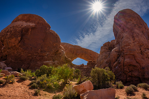 Sunflare Over Arches
